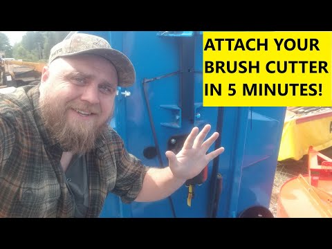 Видео: Крепление кустореза к трактору — как установить газонокосилку/кусторез