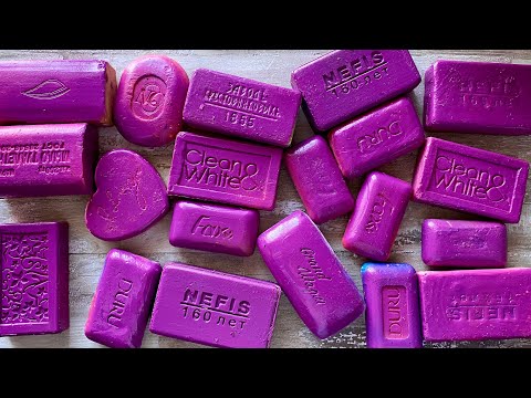 Видео: ASMR SOAP| Cutting colored soaр | Soap Carving| Резка крашенного мыла
