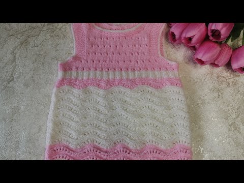 Видео: Детская туника спицами. Экспресс МК #туникаспицами