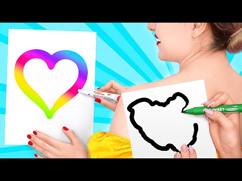 Видео: ШКОЛЬНЫЙ ТВОРЧЕСКИЙ ЧЕЛЛЕНДЖ ДЛЯ ЛЮБОГО УРОВНЯ | Лайфхаки с красками для рисования от 123GO! SCHOOL