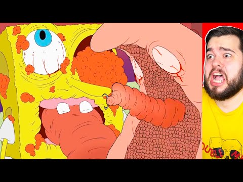 Видео: СТРАШНЫЙ МУЛЬТИК ГУБКА БОБ! САМОЕ ЖУТКОЕ ВИДЕО ПРО ГУБКУ БОБА