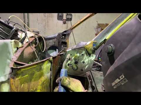 Видео: Mustang 1970. Restoration. Left pillar 76/9999 лявата колонка. 