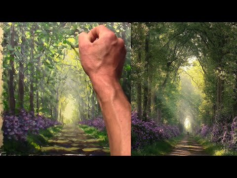 Видео: Рисуем ДОРОГУ В СОЛНЕЧНОМ ЛЕСУ | ПРОСТЫЕ УРОКИ РИСОВАНИЯ | Валерий Рыбаков