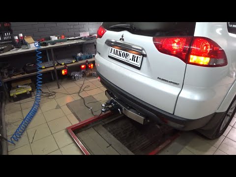 Видео: Установка фаркопа PT -Group 21031501 на Mitsubishi Pajero Sport (2012 г.в.)
