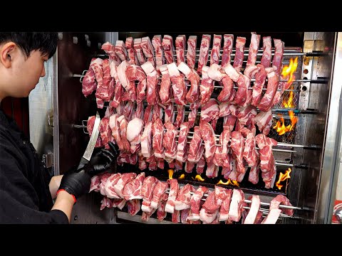 Видео: Удивительно! 200 кг свинины за день распродано - Корейская уличная еда