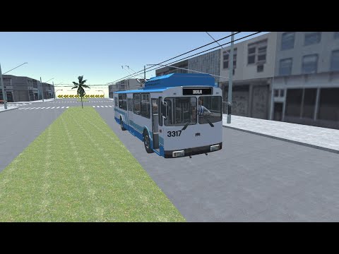 Видео: Proton bus simulator троллейбус АКСМ-101 на карте Barao