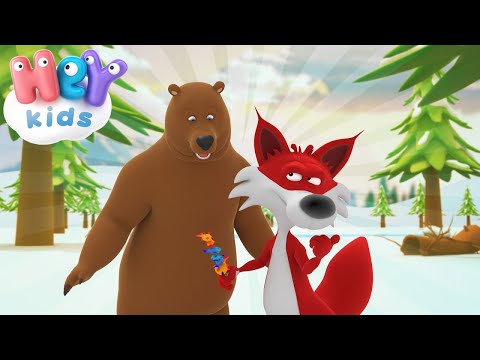Видео: Лиса и Медведь - Как лиса медведя одурачила - Детская сказка