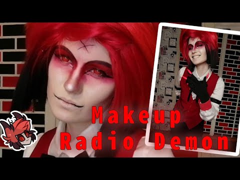 Видео: Аквагрим на Аластора 📻Hazbin Hotel Makeup Alastor Cosplay🎙