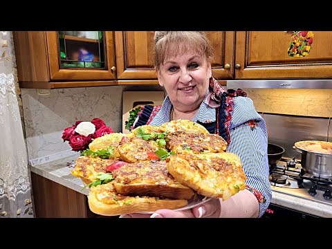 Видео: Горячие БУТЕРБРОДЫ к чаю! Завтрак на скорую руку. Просто и вкусно!