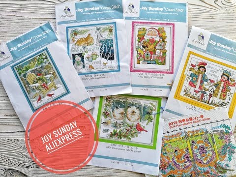 Видео: Обзор китайских наборов Joy Sunday AliExpress. Вышивка крестом