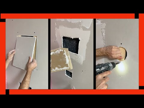 Видео: 🔥 Как заделать дыры в гипсокартонных панелях: несколько идей, как это сделать 👌 Ремонт гипсокартона