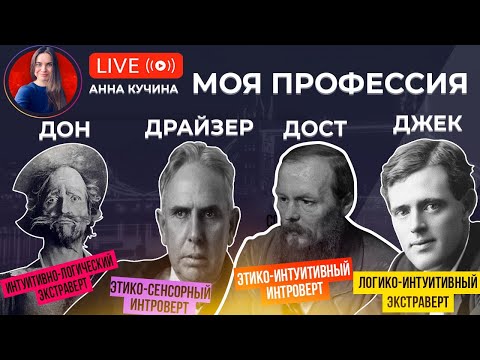 Видео: Как выбрать профессию | Дон Кихот, Драйзер, Достоевский, Джек Лондон соционика профессии | Вебинар