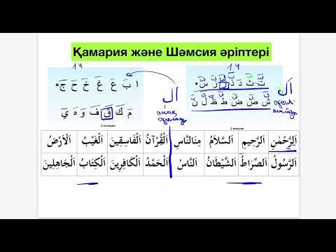 Видео: 120 минутта Құран оқу әдісі | #8 дәріс. Қамария және Шәмсия әріптері