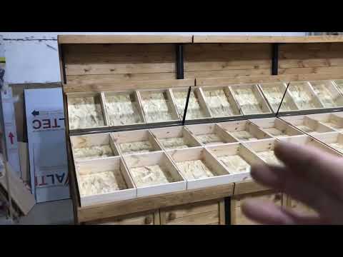 Видео: Витрины для овощей и фруктов работа в цеху