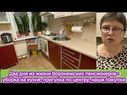 Видео: Два дня из жизни Воронежских пенсионеров. Уборка на кухне, прогулка по центру, наши покупки