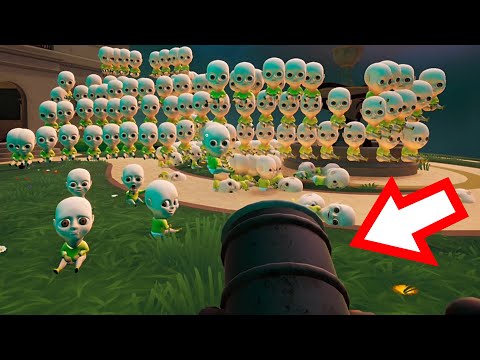 Видео: РАЗРУШАЮ СТЕНУ ИЗ ЛЫСЫХ ?! ИГРА The Baby In Yellow