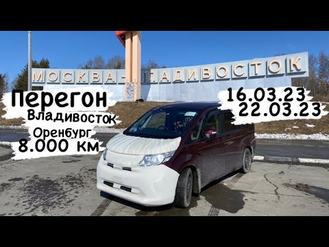 Видео: Перегон из Владивостока в Оренбург на заказ Honda Stepwgn. 16.03.2023-22.03.2023