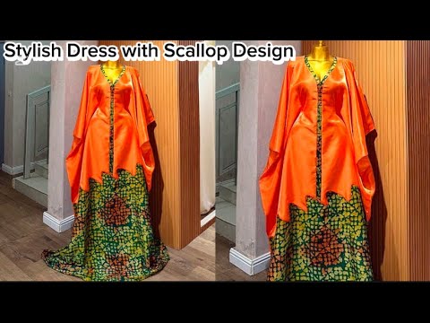 Видео: Как сшить стильное платье-кафтан/бубу с фестончатым узором. Пошаговое руководство