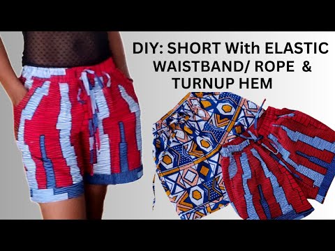 Видео: Как выкроить, выкроить и сшить короткую Нику с резинкой на поясе, веревкой и отворотом