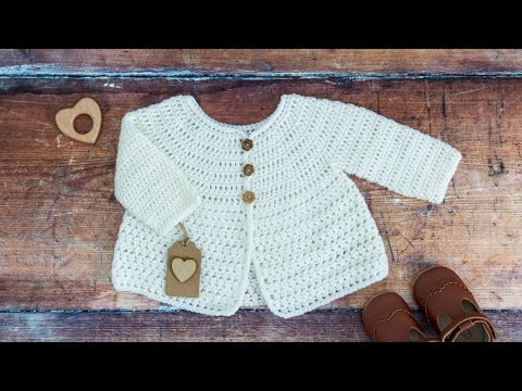 Видео: Выкройка детского кардигана крючком (вторая часть этого милого дизайна)