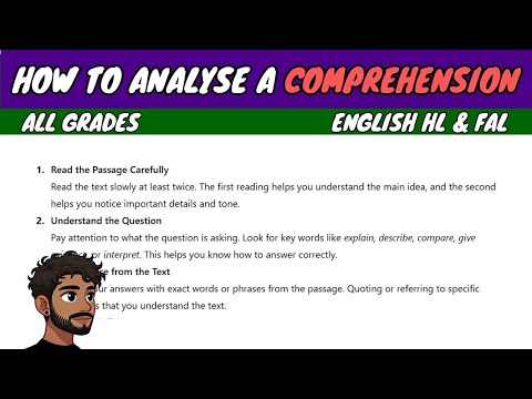 Видео: Как анализировать понимание текста | Английский язык (HL и FAL)
