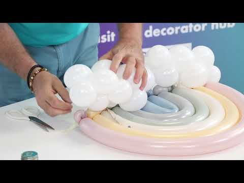 Видео: Создание радуги с помощью воздушных шаров для моделирования