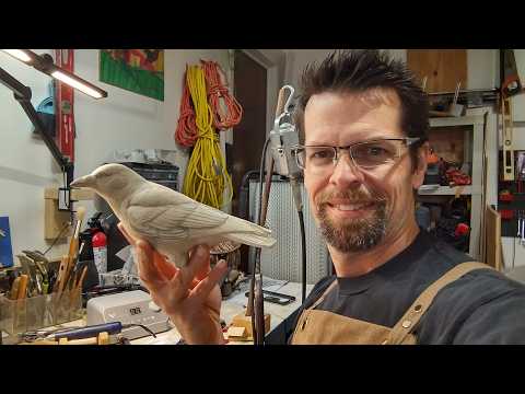 Видео: Вырезание птицы: создание американского ворона из дерева, латуни и эпоксидной смолы