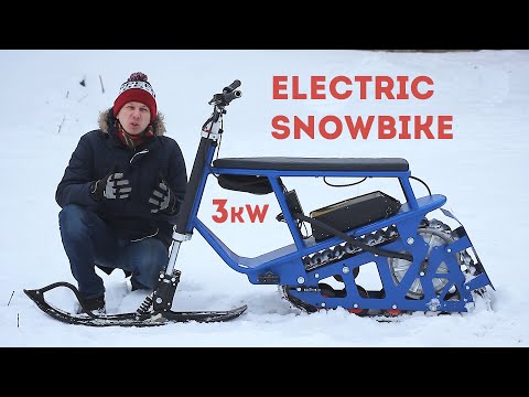 Видео: Fastest electric snowmobile. Самый быстрый электро сноубайк 50 км/ч