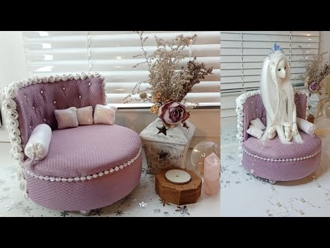 Видео: Кресло из роз для куклы | DIY | Armchair from roses for doll