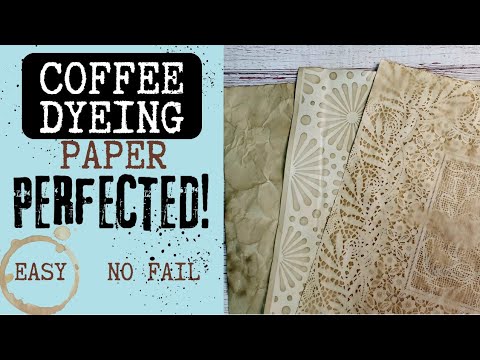 Видео: Бумага, окрашенная в кофейный цвет, ИДЕАЛЬНА | Простой и надежный процесс #junkjournal #junkjourn...