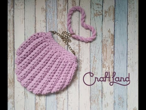 Видео: Сумка-ракушка из трикотажной пряжи (мастер-класс)
