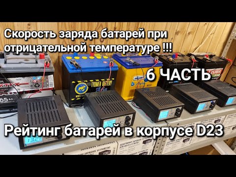 Видео: Скорость заряда Тюмень, Аком, Тубор и Зубр при - 18°С .