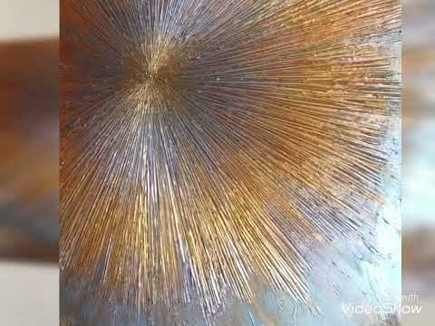 Видео: Картина Луч с текстурной пастой, техника. painting with textured paste.  Ray. detailed technique