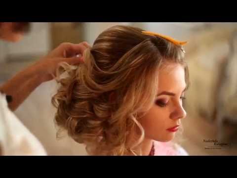 Видео: Съемка 2015 года. Красивая прическа "Асимметричный низкий пучок". Мастер-класс от Надежды Кулагиной
