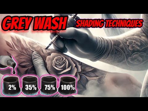 Видео: Как смешивать техники Grey Wash и Shading | Уроки по татуировке