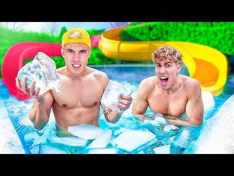Видео: ПОСЛЕДНИЙ, КТО ПОКИНЕТ ЗАМЕРЗШИЙ БАССЕЙН, ВЫИГРАЕТ $1000 !!