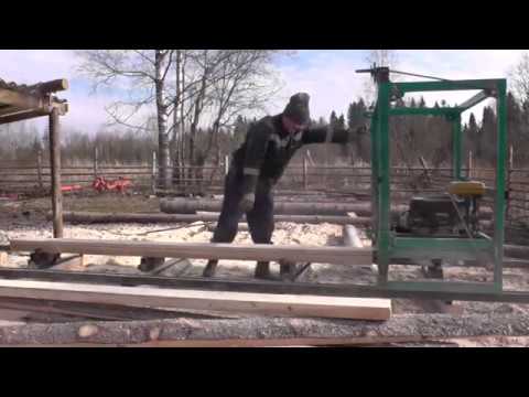 Видео: Пилорама дисковая бензиновая