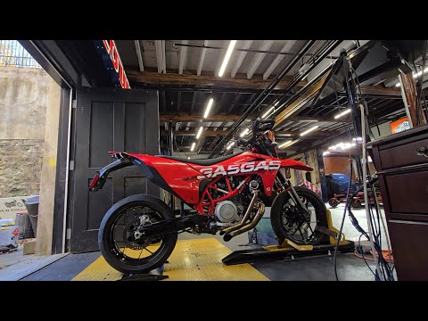 Видео: Turbo Gasgas SM700 на динамометре