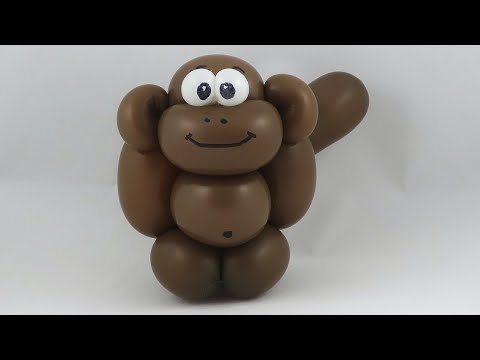 Видео: Как сделать обезьянку из шаров | monkey balloon twisting tutorial (Subtitles)