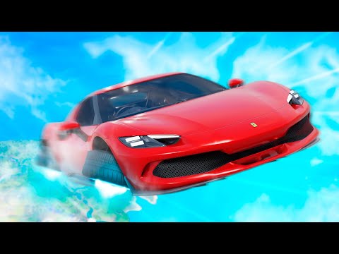 Видео: Летим на Феррари до СТАРТОВОГО ОСТРОВА в Фортнайт