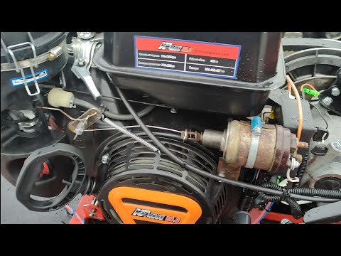 Видео: Мотобуксировщик Тофалар 500. Облегчённый запуск двигателя KP460E 20 л.с.