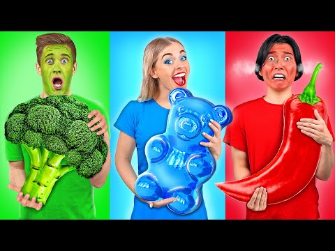 Видео: 24 часа едим еду одного цвета Челлендж #2 от Multi DO Food Challenge
