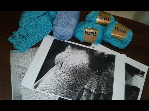 Видео: Платье крючком по мотивам платья Ванессы Монторо "Silver". Часть 1.