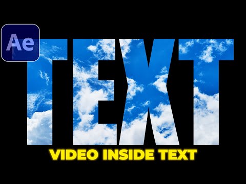 Видео: Как добавить ВИДЕО в ТЕКСТ | Учебное пособие по After Effects