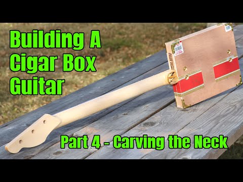 Видео: Как сделать трёхструнную гитару из сигарного бокса | Часть 4: Изготовление грифа и нанесение отделки