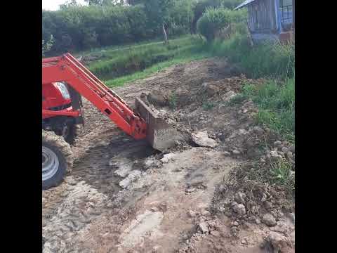 Видео: работа самодельным фронталиным погрущиком донг фенг 244дж2