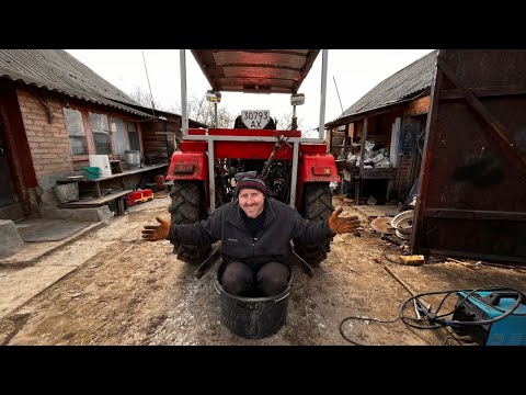 Видео: Сделал противовес для погрузчика ! Первая работа бетономешалки!