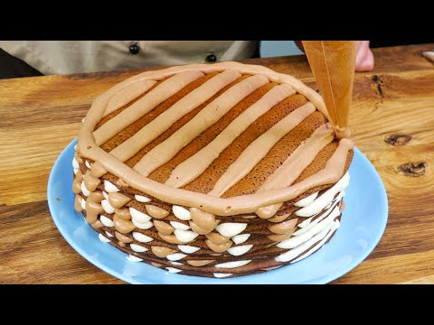 Видео: Домашний блинный торт с двумя видами крема. Вкусно и духовка не нужна.