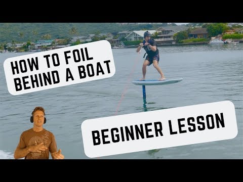 Видео: Как ходить на гидрокрыле за лодкой — новички учатся ходить на гидрокрыле