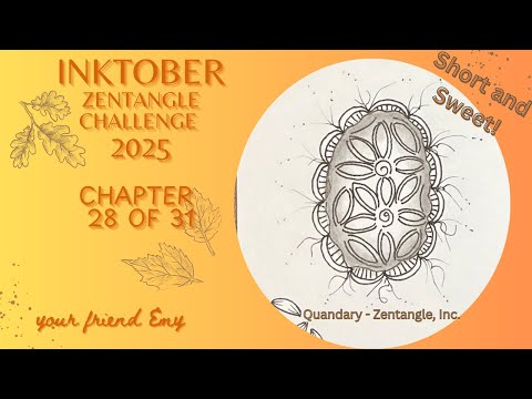 Видео: ✨ Inktober 2025 Глава 28: Загадка – Узор зентангл с переплетением рисовых зерен